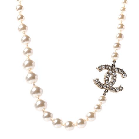 chanel pearl cc 100th anniversary necklace light gold